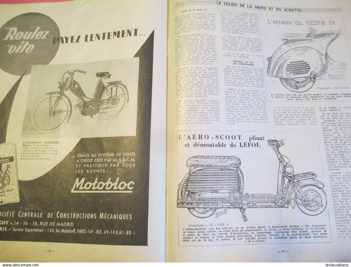 Revue d'époque/Cycles-Cyclomoteurs-Scooters/N° 22/40éme Salon l'Automobile Cycle/Salon de Paris /N° spécial/1953  AC140