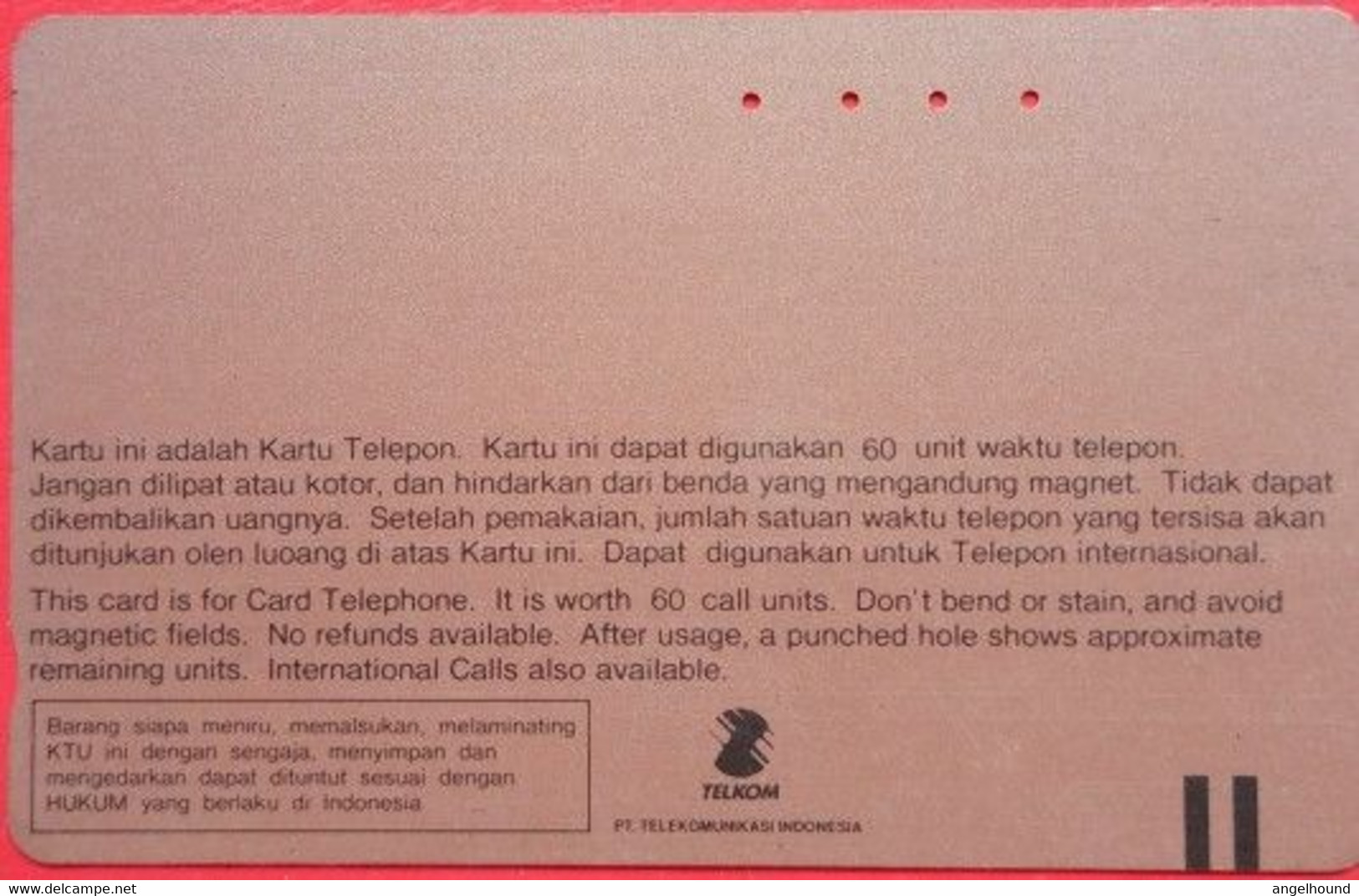 Indonesia 60 Units  " PT Benusa Trikom Persada - Suksekan Pemilu 1992 " - Indonesië