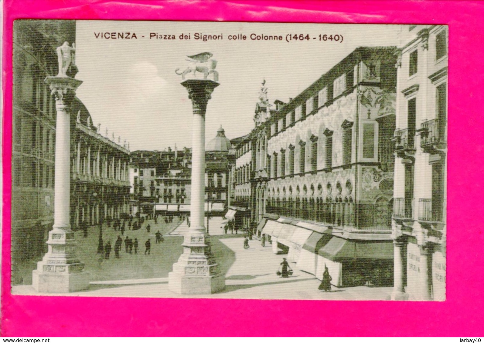 Cpa  Carte Postale Ancienne  - Vicenza Piazza Dei Signori Colle Colonne - Vicenza