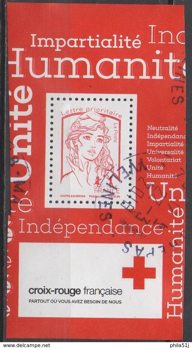 FRANCE  2017 __Timbre Du BLOC CROIX  ROUGE  140__OBL VOIR SCAN - Used Stamps