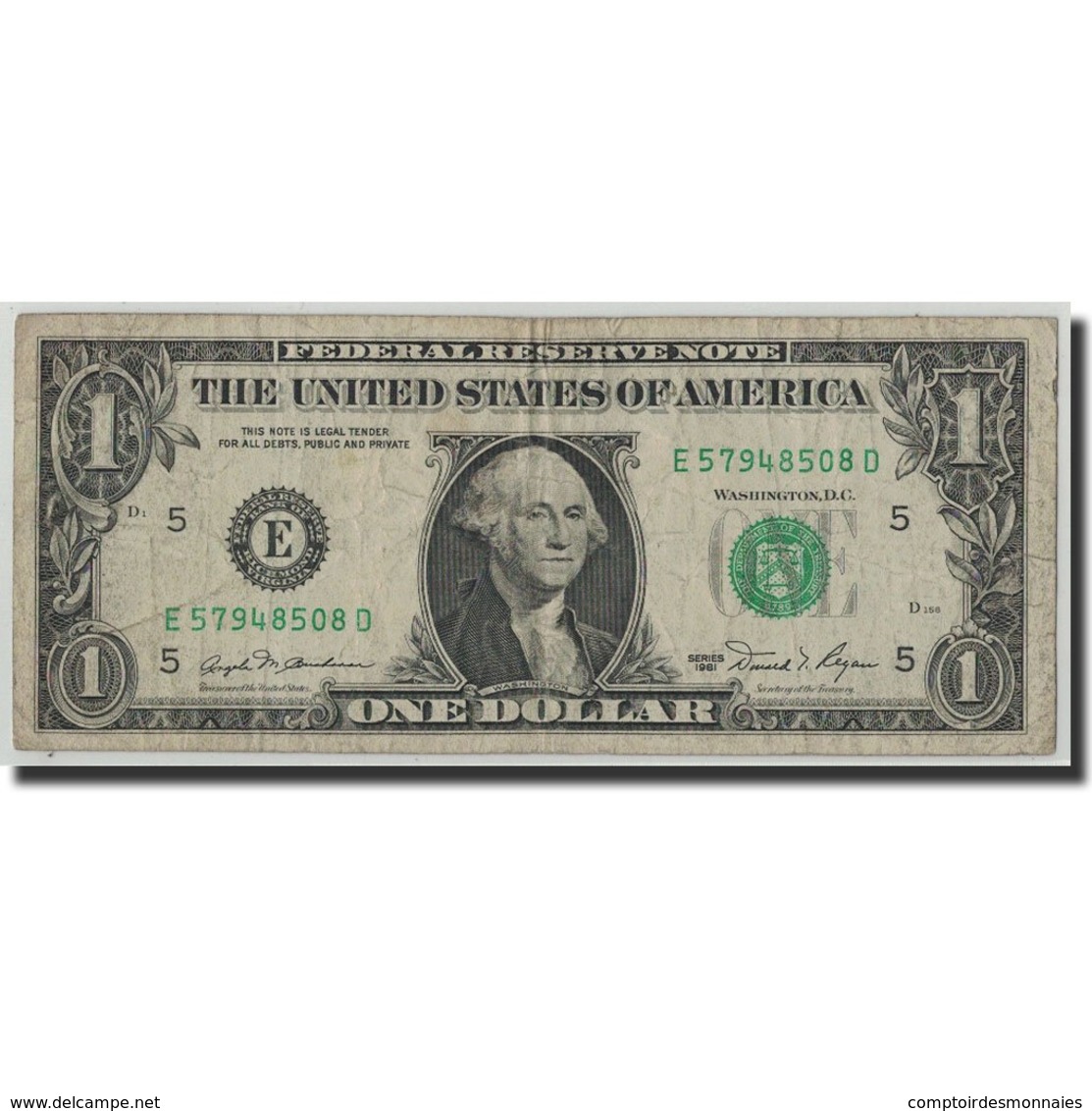 Billet, États-Unis, One Dollar, 1981, KM:3504, TB - Billets De La Federal Reserve (1928-...)