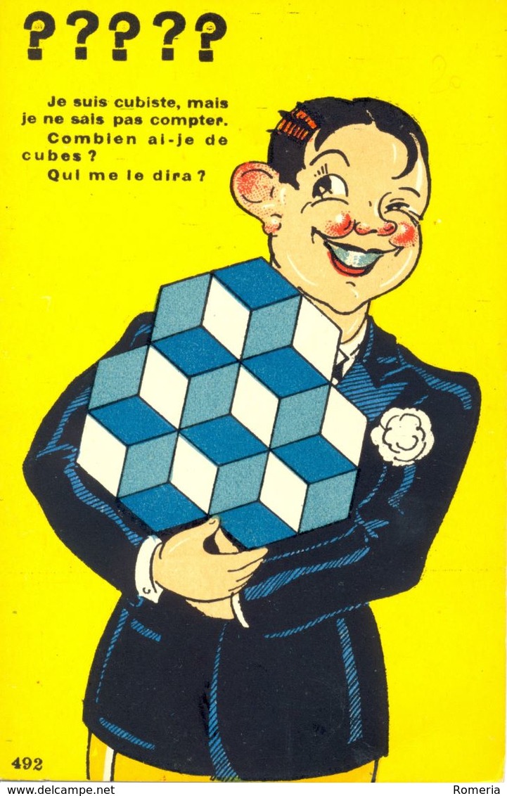 ????? Je Suis Cubiste, Mais Je Ne Sais Pas Compter. Combien Ai-je De Cubes ? Qui Me Le Dira ? - - Humor