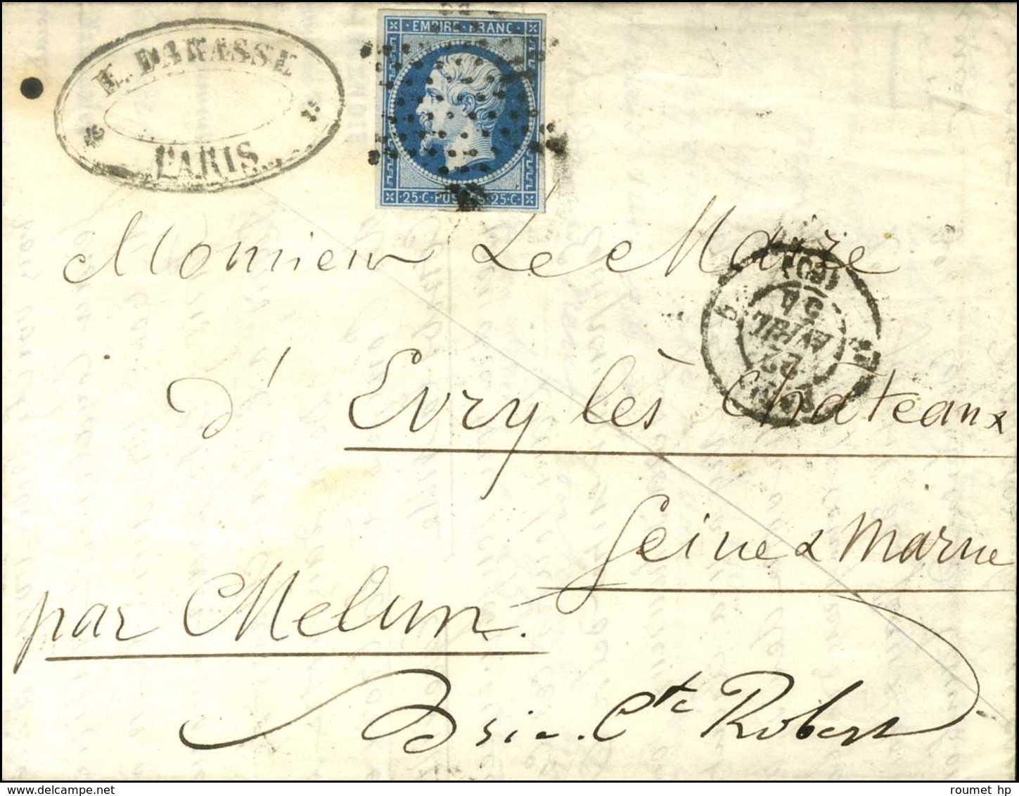 Etoile / N° 15 Càd PARIS (60). 1854. - TB / SUP. - 1853-1860 Napoleon III