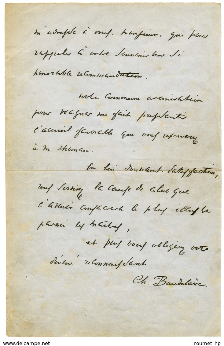 BAUDELAIRE Charles (1821-1867), Poète. - Other & Unclassified