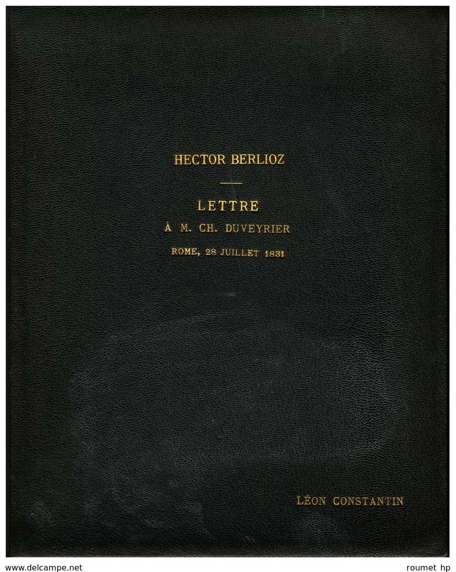 BERLIOZ Hector (1803-1869), Compositeur Et Chef D'orchestre. - Other & Unclassified