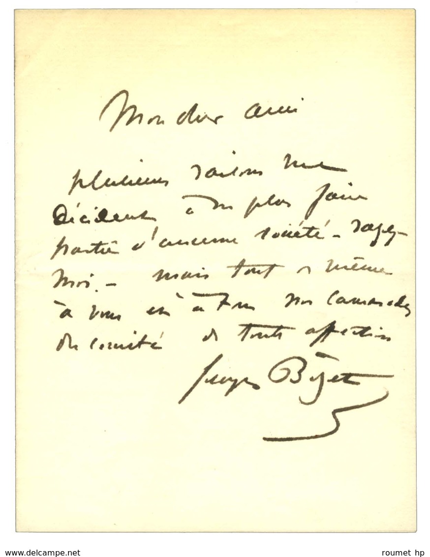 BIZET Georges, Alexandre César Léopold Bizet, Dit (1838-1875), Compositeur. - Other & Unclassified