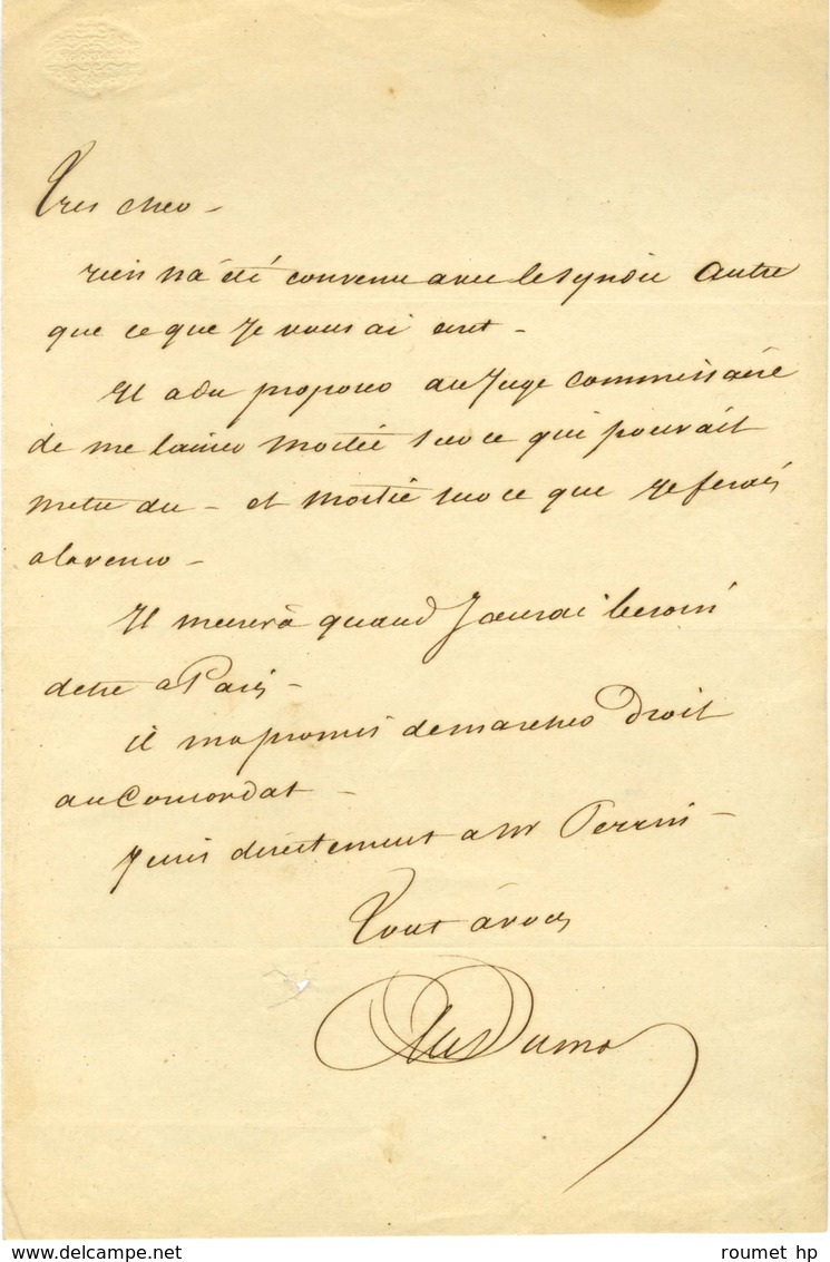 DUMAS Alexandre Père (1802-1870), écrivain Et Homme De Théâtre. - Otros & Sin Clasificación