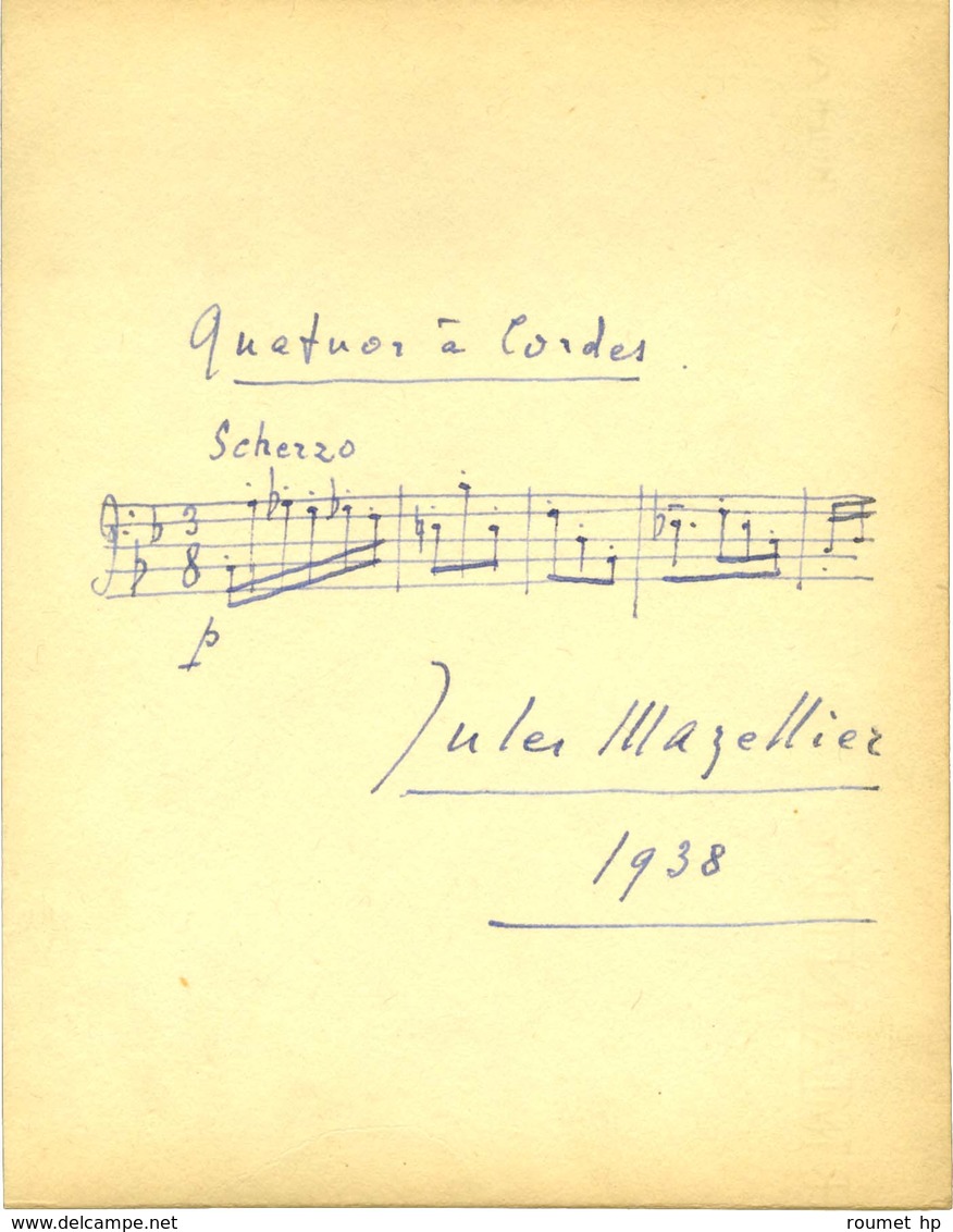 MAZELLIER Jules Marius (1879-1959), Compositeur. - Otros & Sin Clasificación