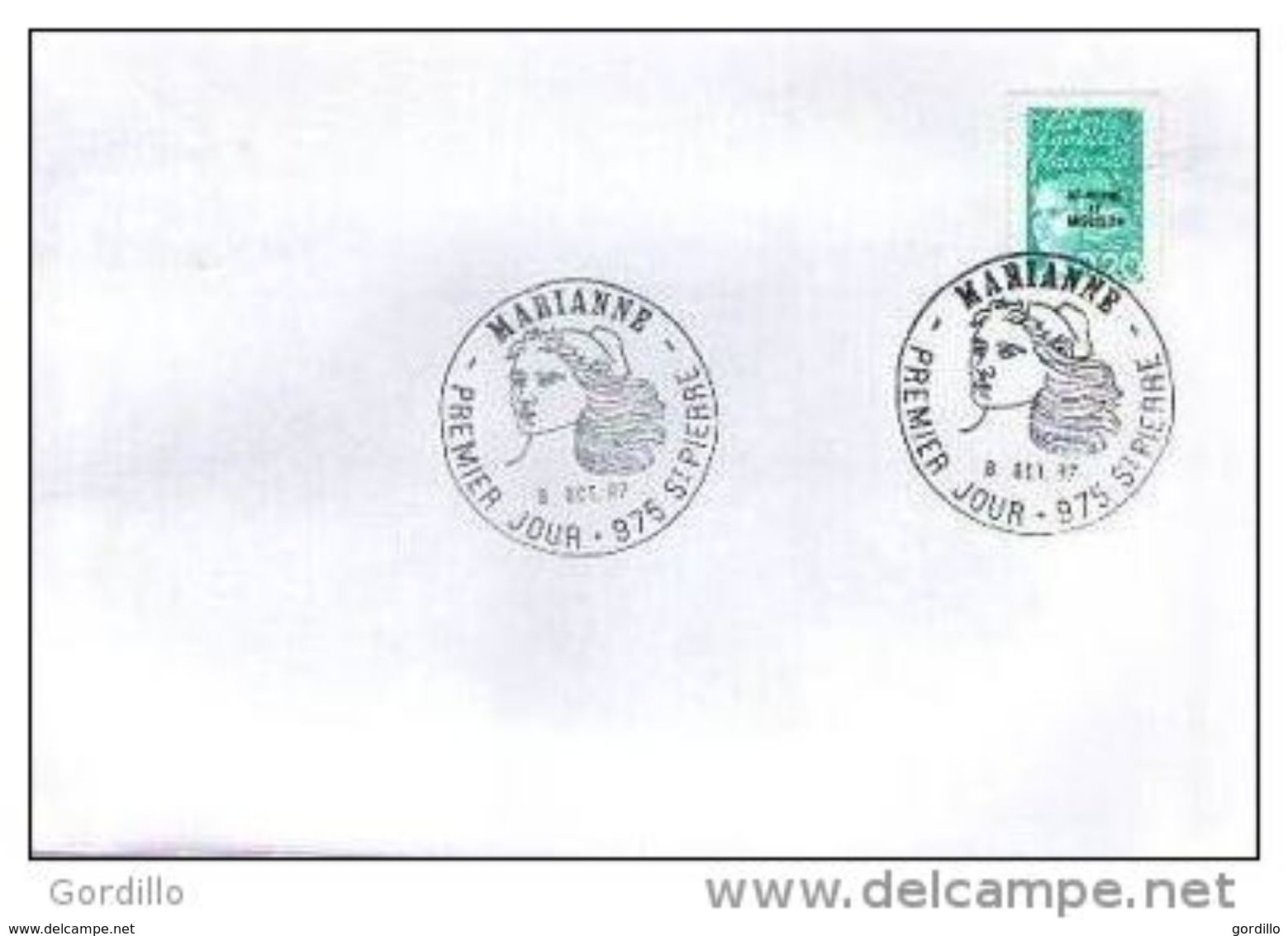 FDC Saint Pierre Et Miquelon Marianne Du 14 Juillet ( Luquet )   0,20 F 08-10-1997 - FDC