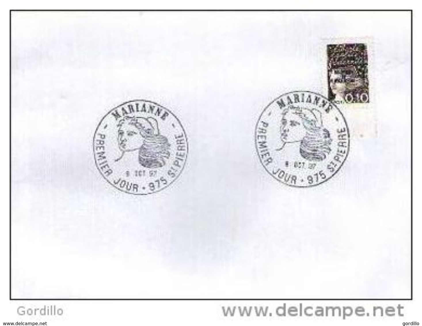 FDC Saint Pierre Et Miquelon Marianne Du 14 Juillet ( Luquet )   0,10 F 08-10-1997 - FDC