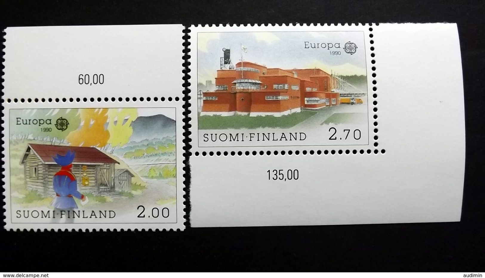 Finnland 1108/9 **/mnh, EUROPA/CEPT 1990, Postalische Einrichtungen - Nuovi