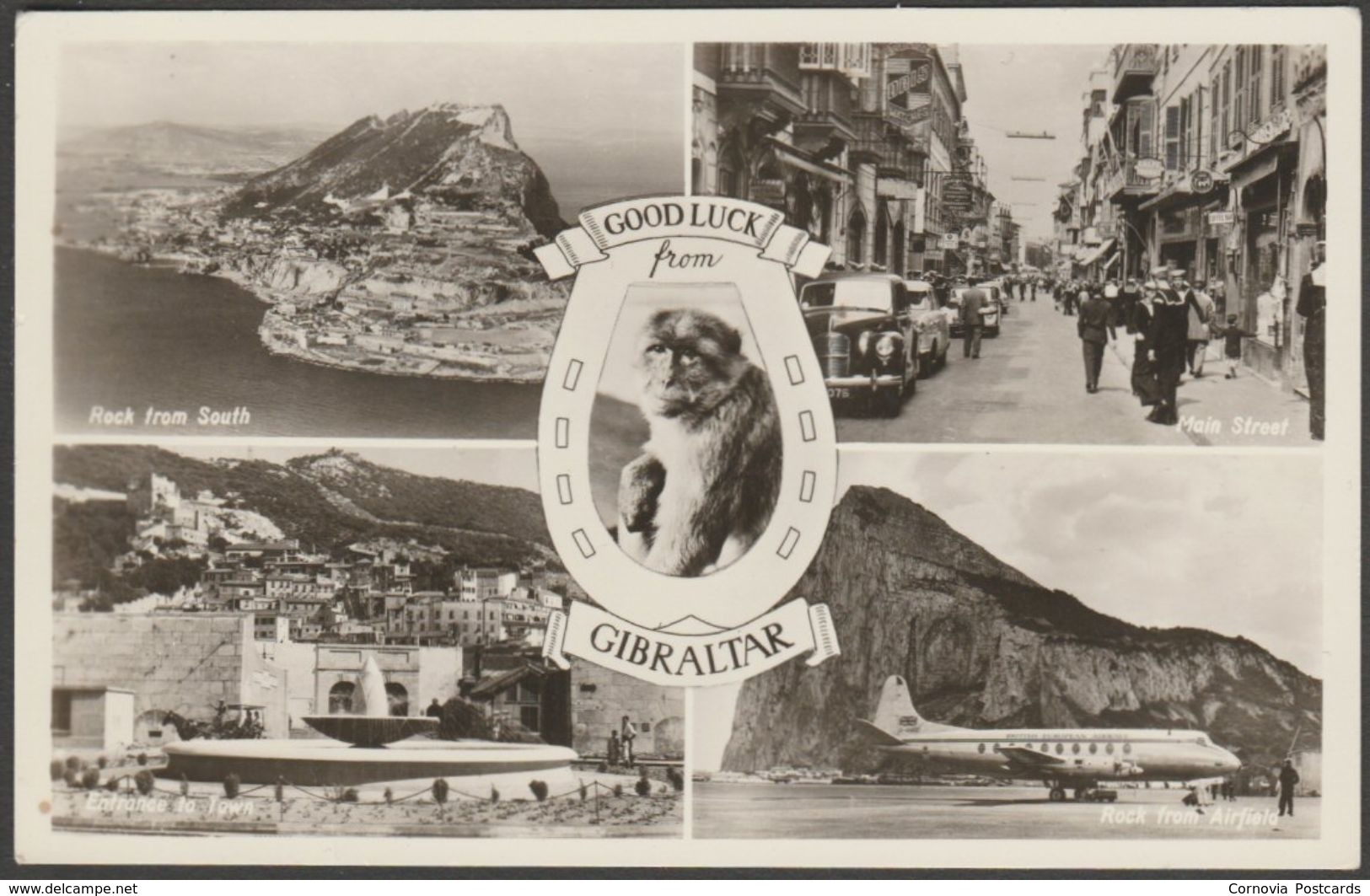 Multiview, Good Luck From Gibraltar, C.1950s - Rock Photographic Studio RP Postcard - Gibraltar