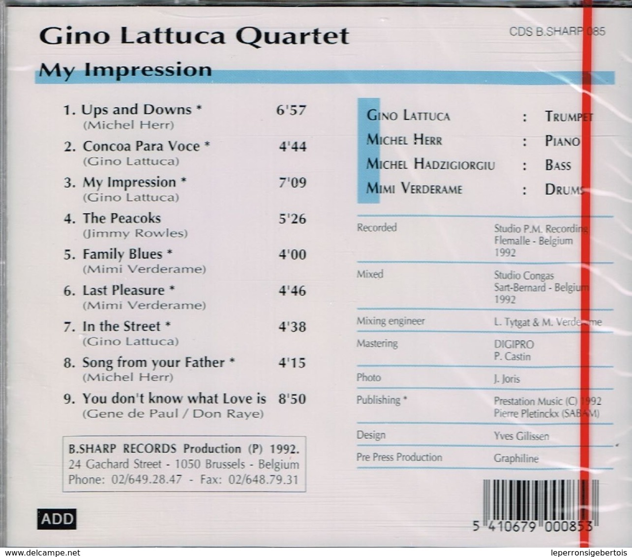 Jazz - Gino Lattuca Quartet - My Impression - Jazz