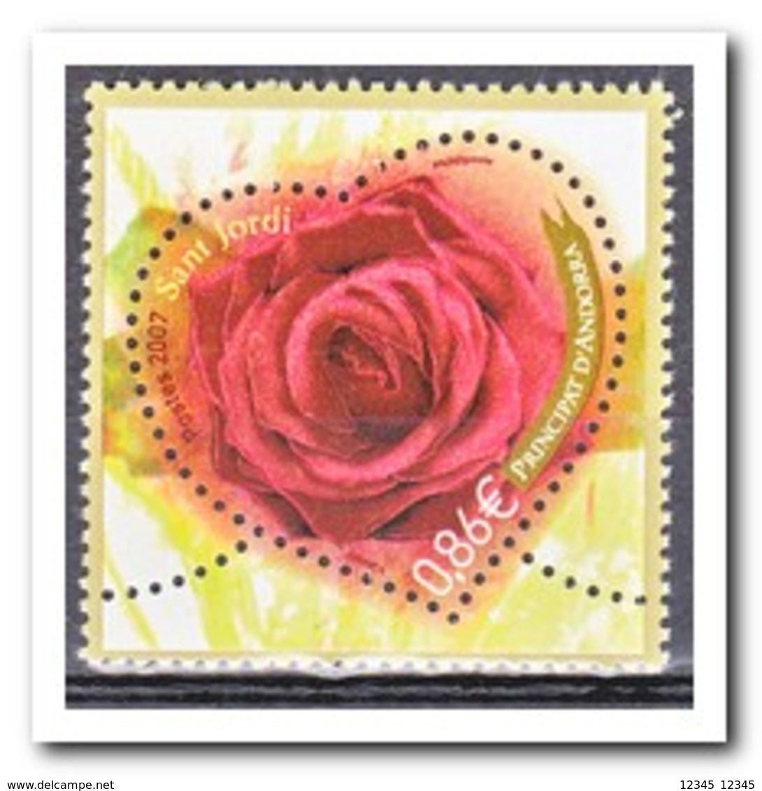 Frans Andorra 2007, Postfris MNH, St.-Georgs-day, Flower, Rose - Neufs