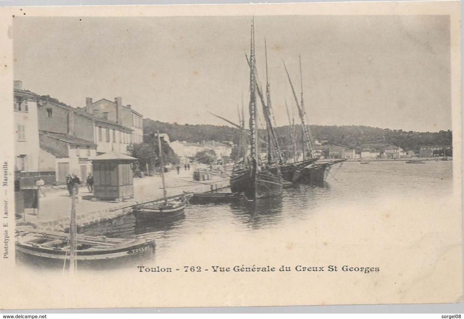 Var TOULON Vue Générale Du Creux St Georges Bateau - Toulon