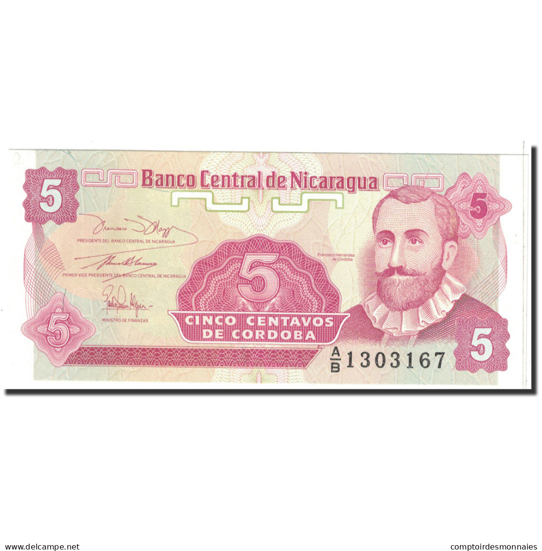 Billet, Nicaragua, 5 Centavos, 1991, Undated, KM:168a, SPL - Nicaragua