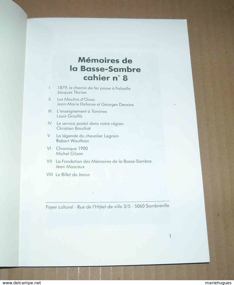 MEMOIRES DE LA BASSE SAMBRE N°8  FALISOLLE LA GARE ONOE TAMINES 1991 - Belgique