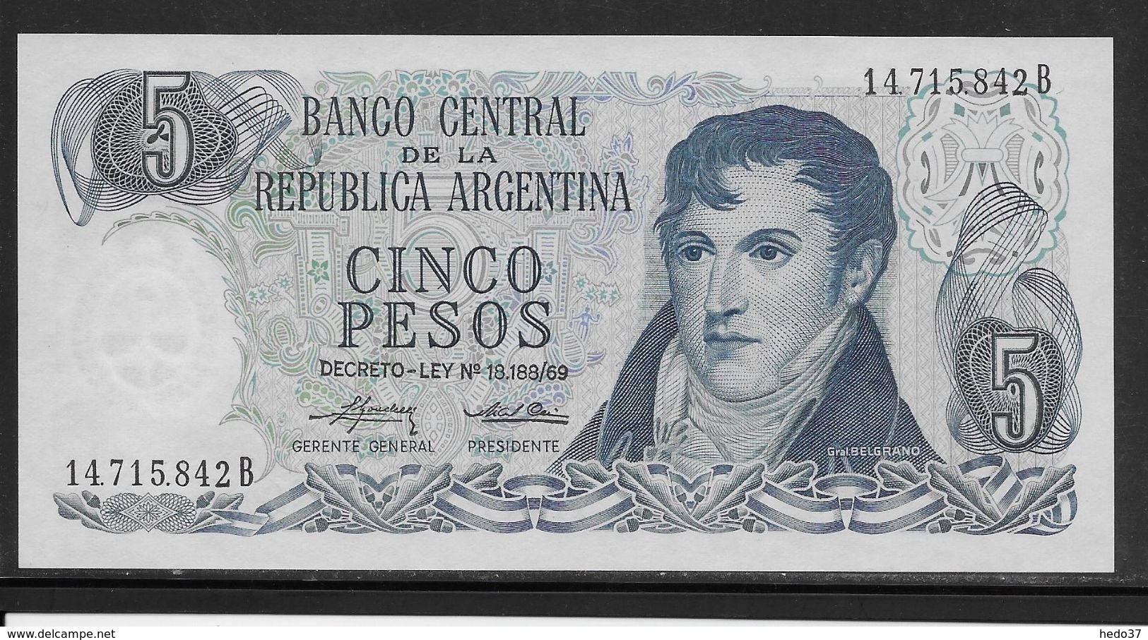 Argentine - 5 Pesos - Pick N° 294 - Neuf - Argentine