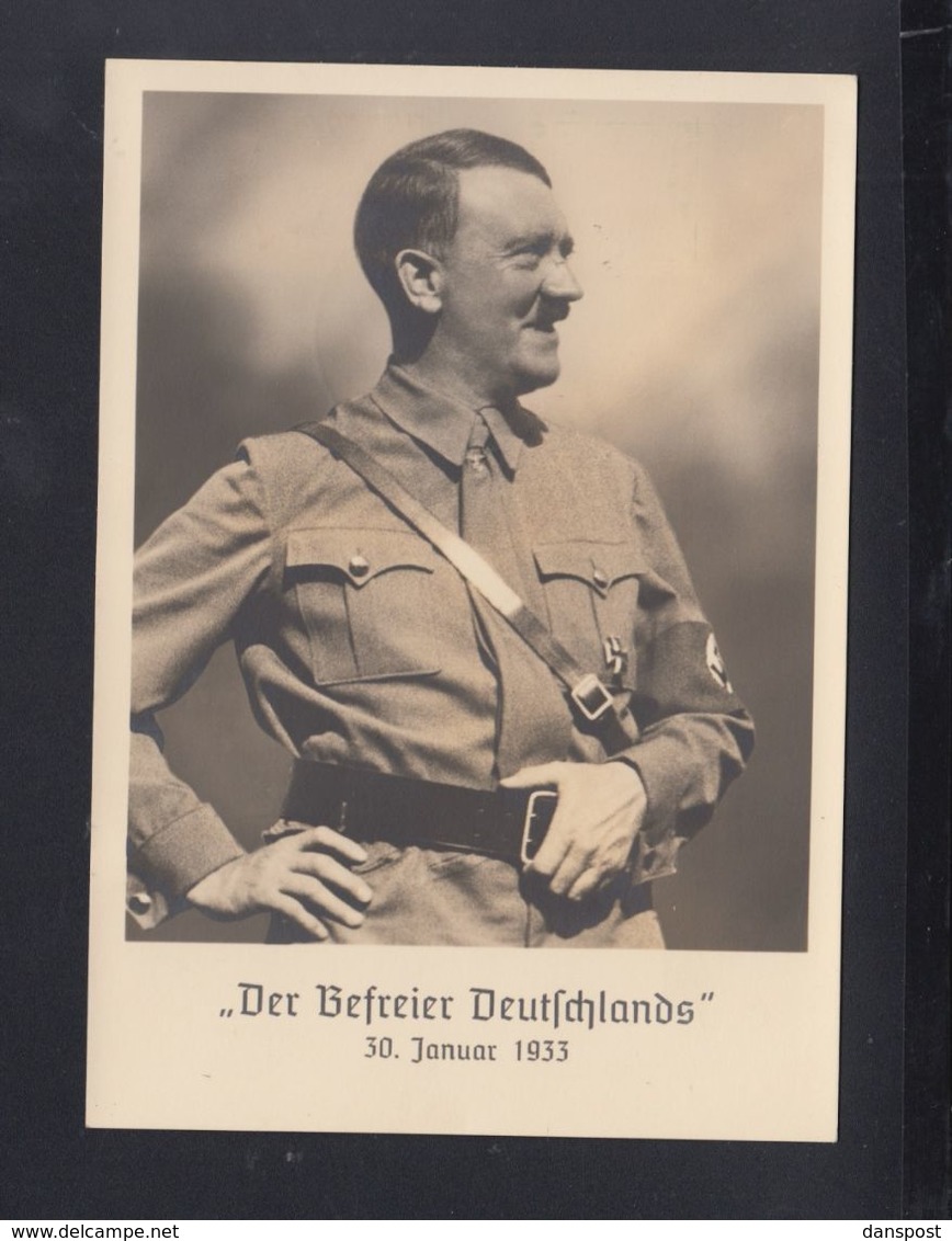 Dt. Reich AK Hitler Der Befreier Deutschlands 1933 - Personaggi Storici