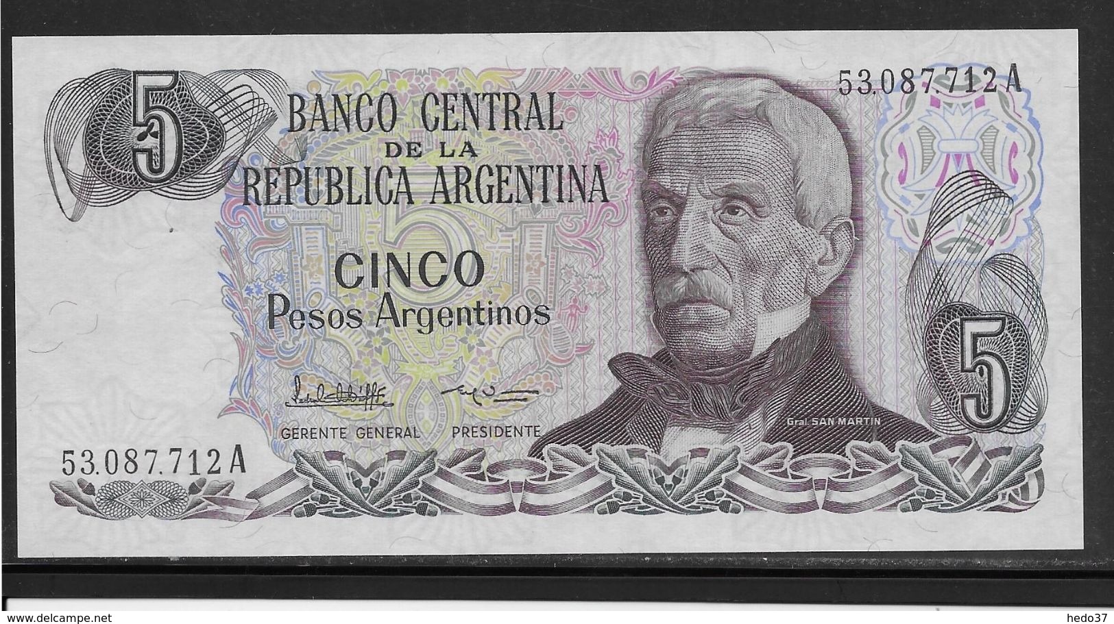 Argentine - 5 Pesos - Pick N° 312 - Neuf - Argentine