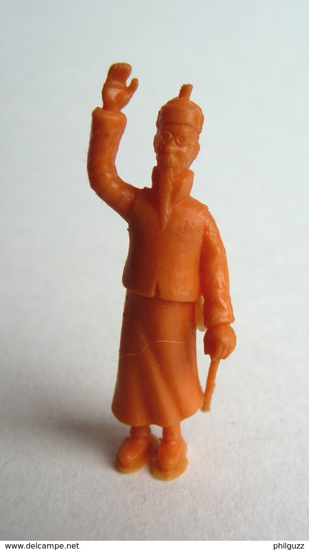 FIGURINE PUBLICITAIRE STENVAL TINTIN Monochrome Orange - Pas Dunkin - Hergé M. WANG ZEN-GHIE (1) - Tintin