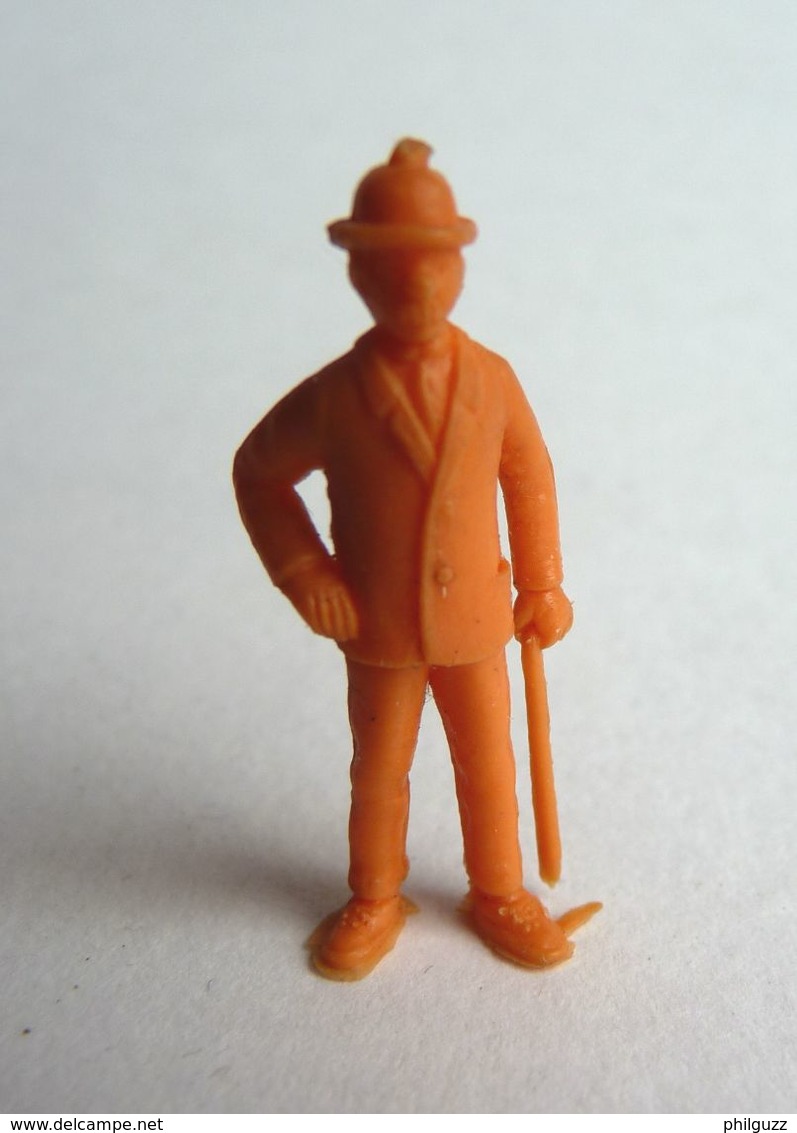 FIGURINE PUBLICITAIRE STENVAL TINTIN Monochrome Orange - Pas Dunkin - Hergé DUPOND - Tintin