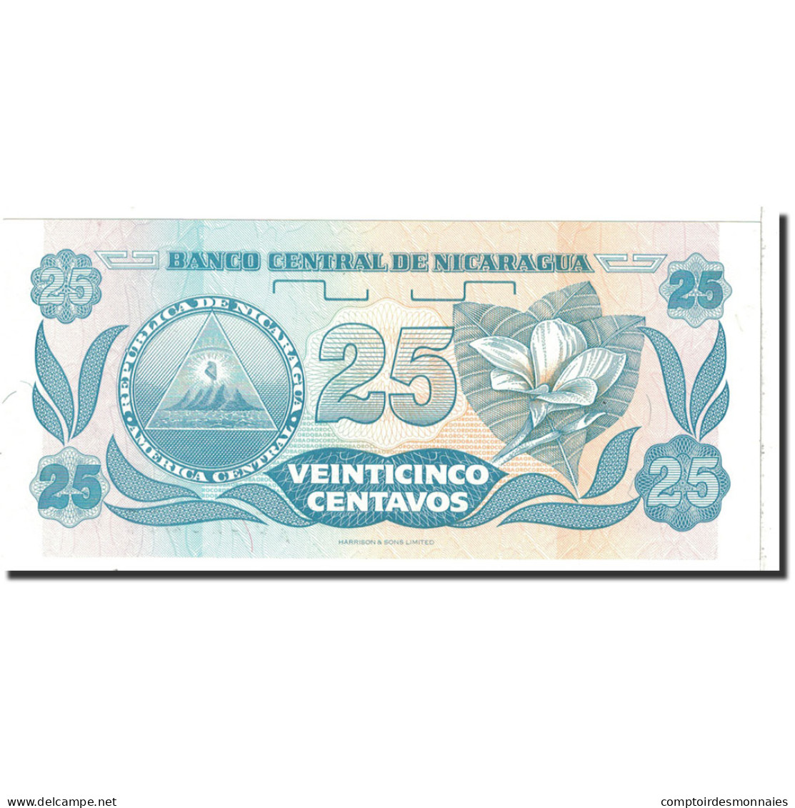 Billet, Nicaragua, 25 Centavos, 1991, Undated, KM:170a, SPL - Nicaragua