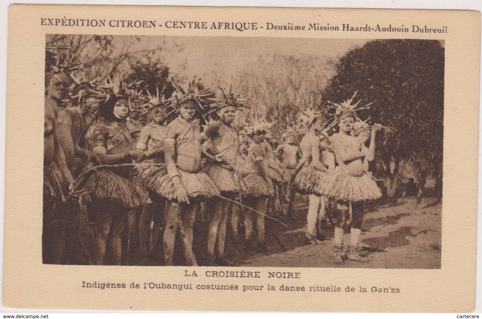 Afrique,indigène,OUBANGUI ,république Centrafricaine,époque Coloniale Française,costume,danse Rituelle De La Gan'za,rare - Zentralafrik. Republik