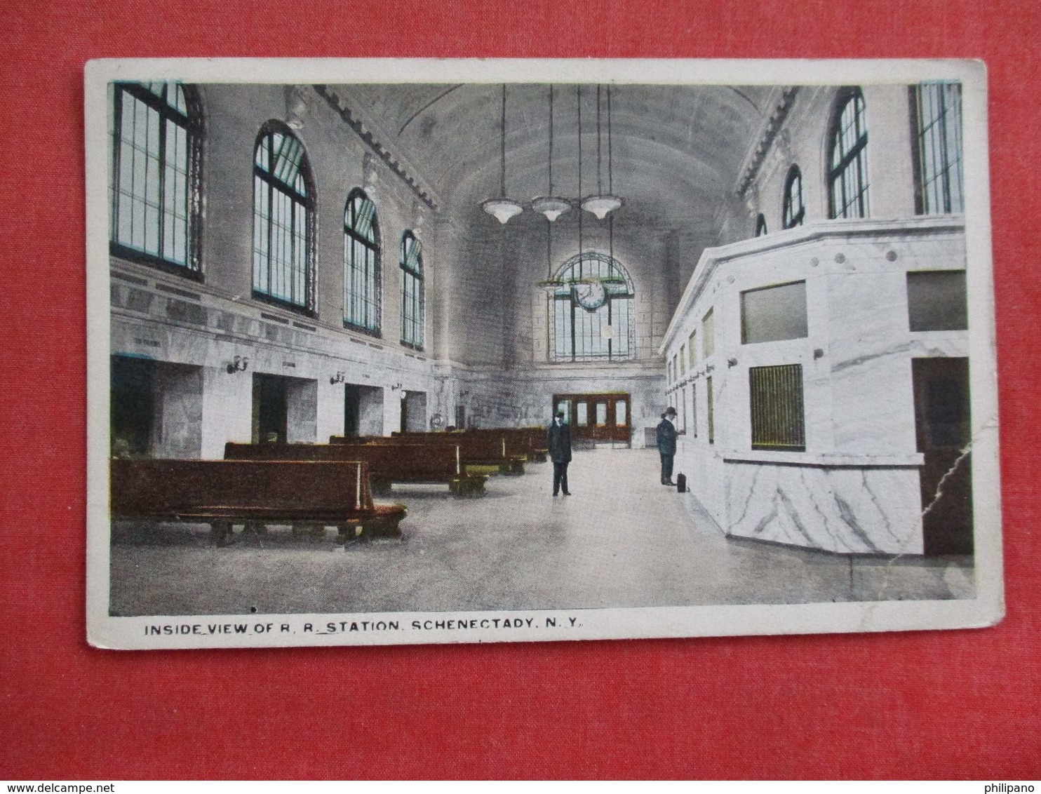 Interior View R.R. Station Schenectady New York>> Ref 2900 - Other & Unclassified