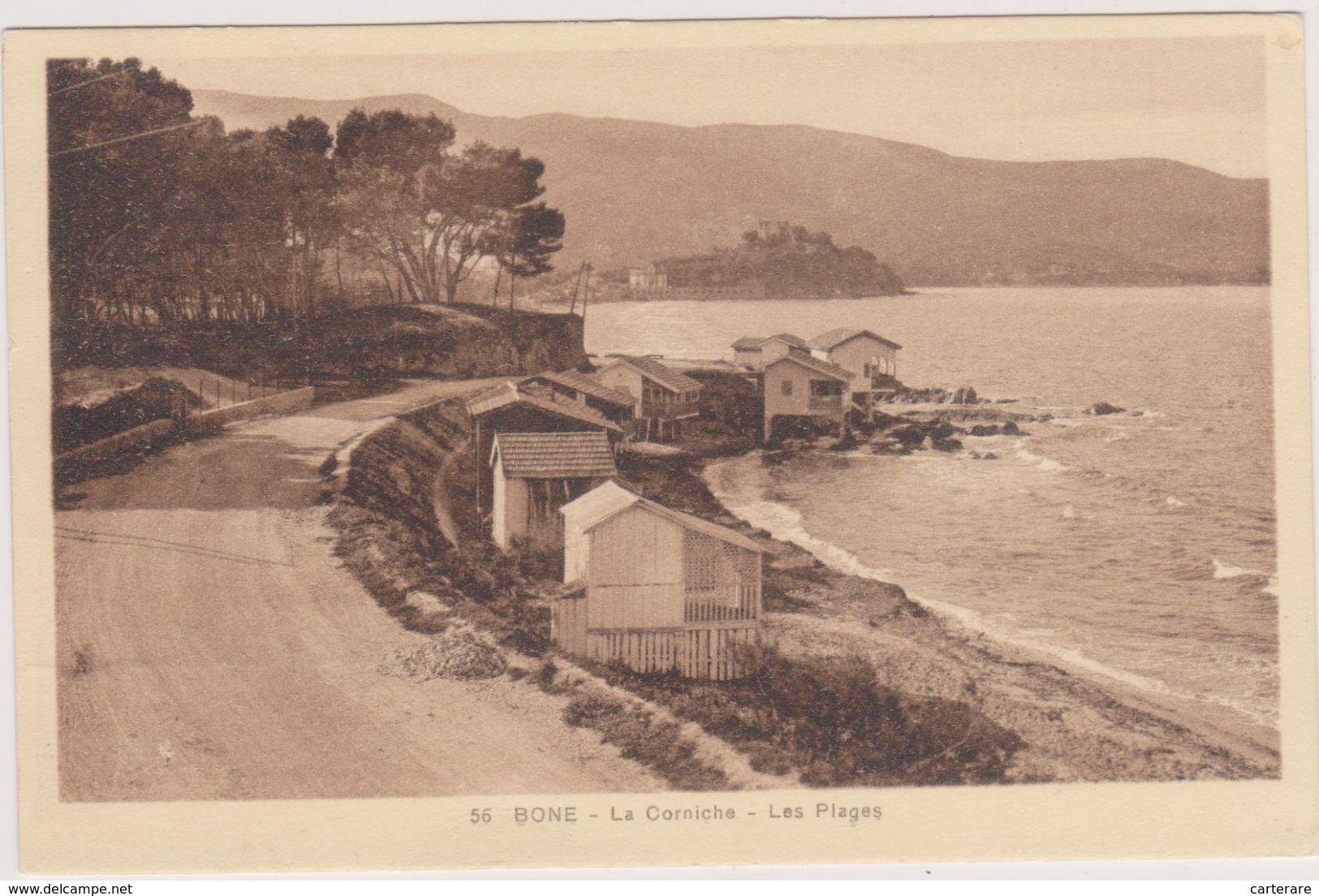 Algérie,ANNABA,BONE,la Corniche,les Plage ,il Ya 100 Ans,rare,maisons En Bois Au Bord De L'eau - Annaba (Bône)