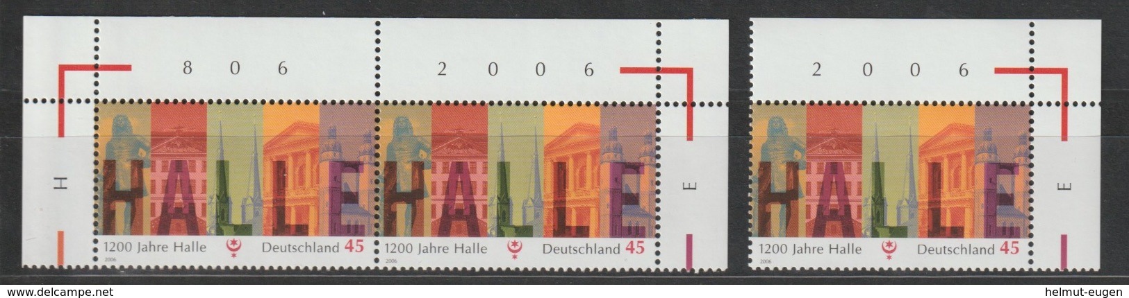 1200 Jahre Halle.  / MiNr.: 2510 / 3 Marken - Ungebraucht