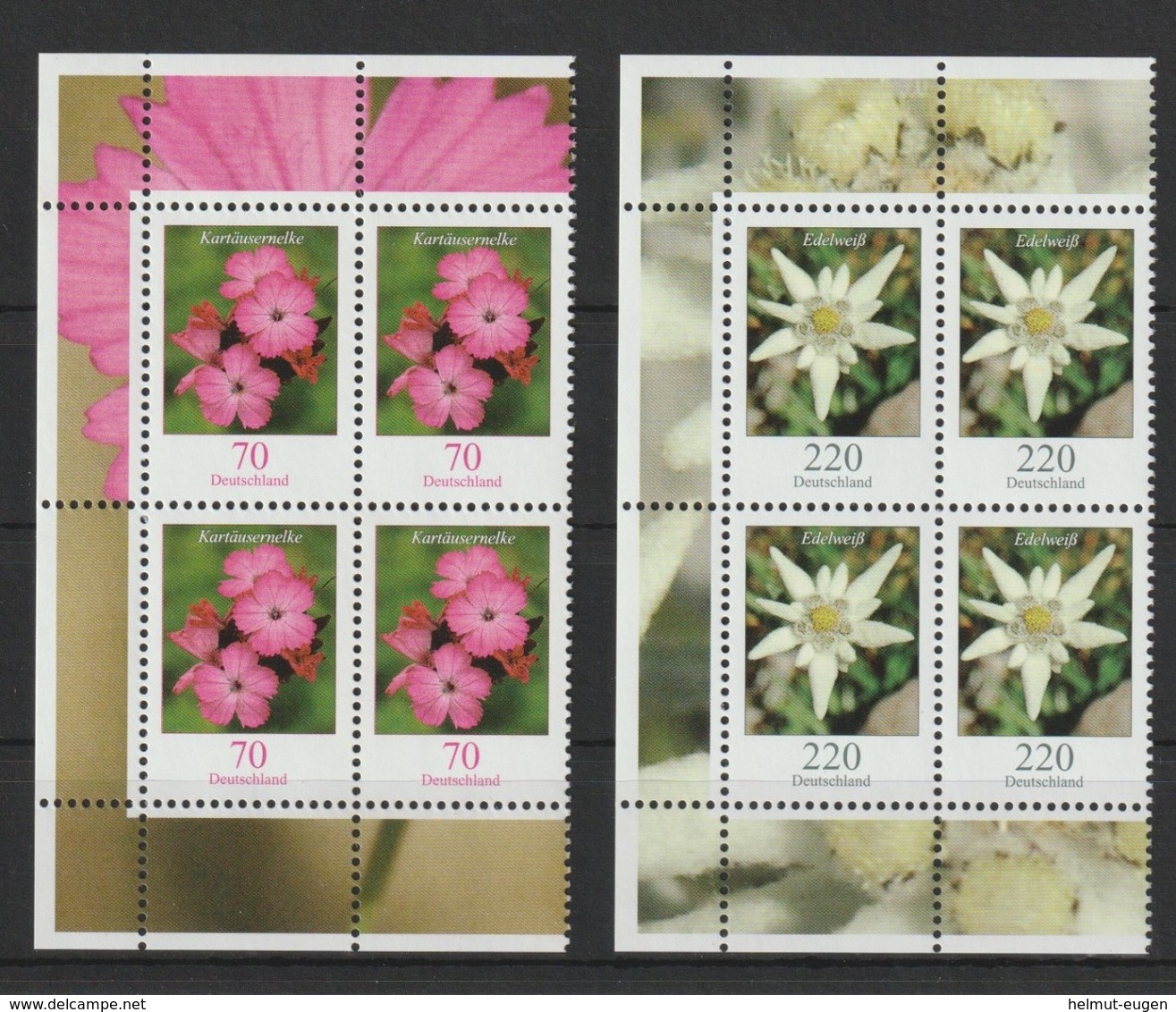 Freimarken: Blumen (XI).  / MiNr.: 2529, 2530 / 4 Sätze, 8 Marken - Unused Stamps