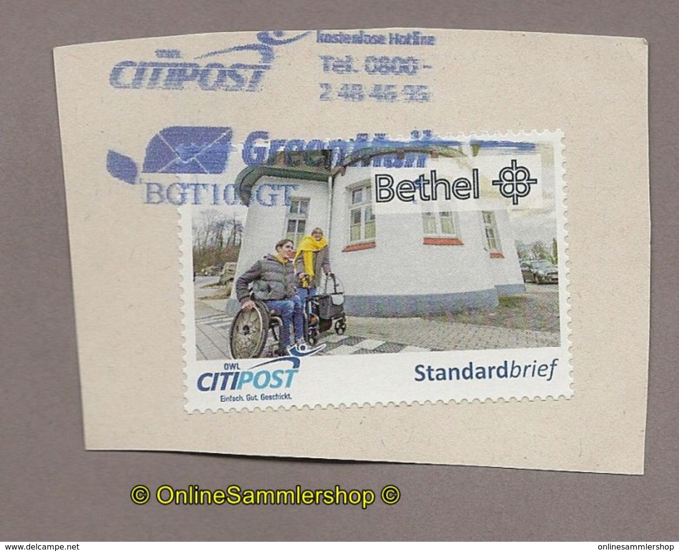(L13) Privatpost   - Citipost - Bethel / Rollstuhlfahrer - Privatpost