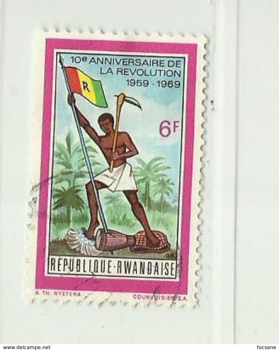 Timbre Rwanda N° 319 - Usati