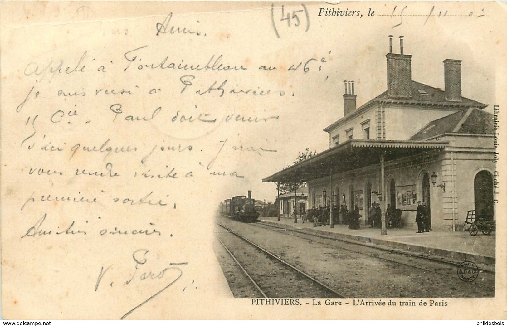 LOIRET  PITHIVIERS  La Gare  Arrivée Du Train - Pithiviers