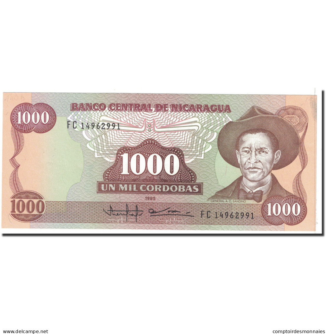 Billet, Nicaragua, 1000 Cordobas, 1985, Undated, KM:156b, SPL - Nicaragua