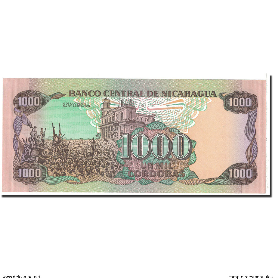 Billet, Nicaragua, 1000 Cordobas, 1985, Undated, KM:156b, SPL - Nicaragua