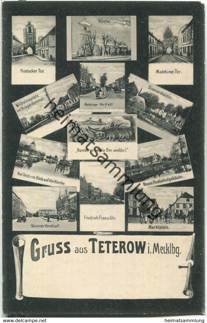 Teterow - Warener Vorstadt - Malchiner Vorstadt - Malchiner Tor - Verlag H. Schmidt Teterow - Feldpost - Teterow