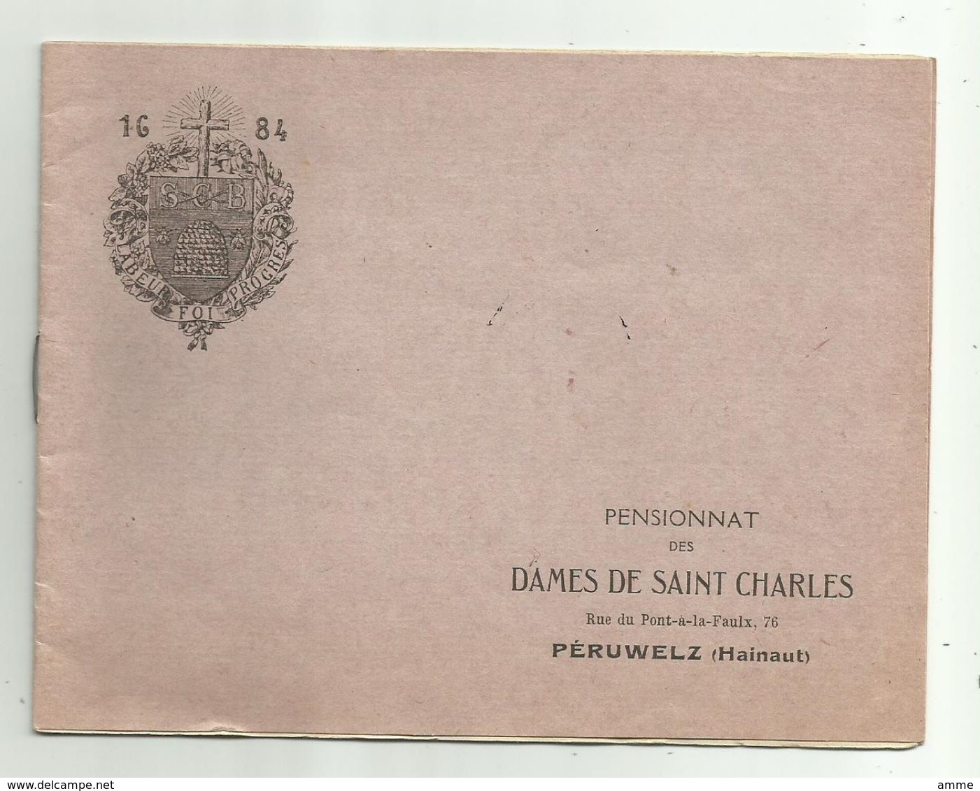 Péruwelz   *  (Reglement)  Pensionnat Des Dames De Saint Charles - Péruwelz