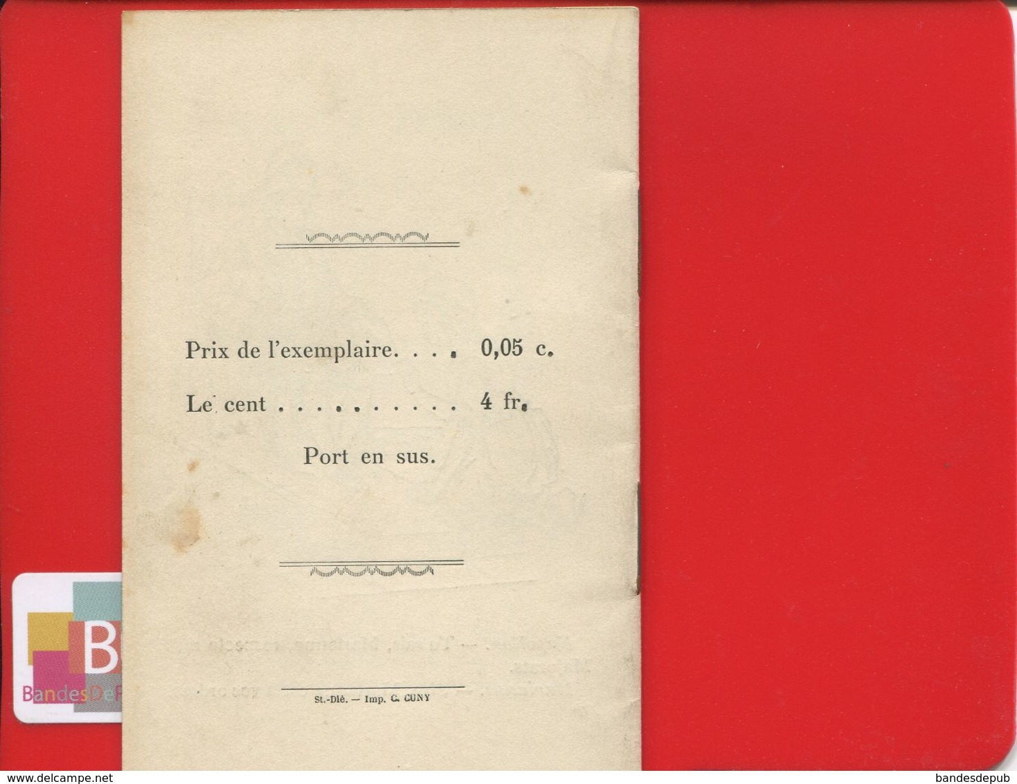 CALENDRIER 1906  Supplément Chronique Des Vosges 1er Avril 1906 Imp Cuny ST DIE Calendrier Illustré Politique - Petit Format : 1901-20