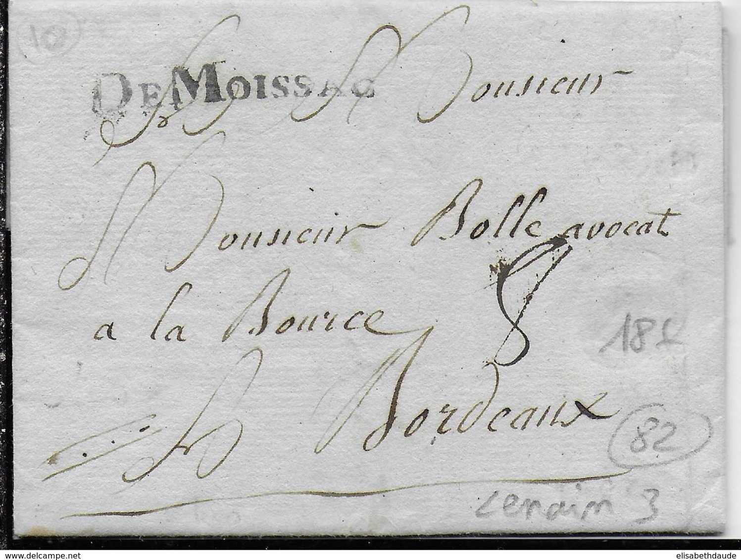 1786 - TARN ET GARONNE - LETTRE De MOISSAC Avec MARQUE LINEAIRE - 1701-1800: Précurseurs XVIII