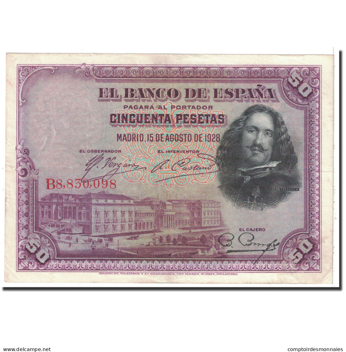 Billet, Espagne, 50 Pesetas, 1928, 1928-08-15, KM:75a, SUP - 50 Peseten