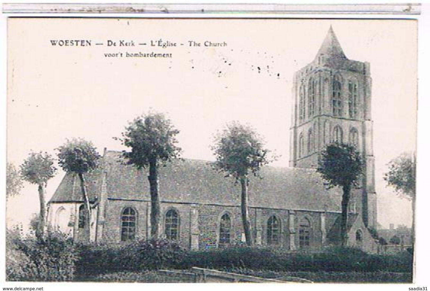 67  WOESTEN  L EGLISE   BOMBARDEMENT  TBE  1Z517 - Woerth