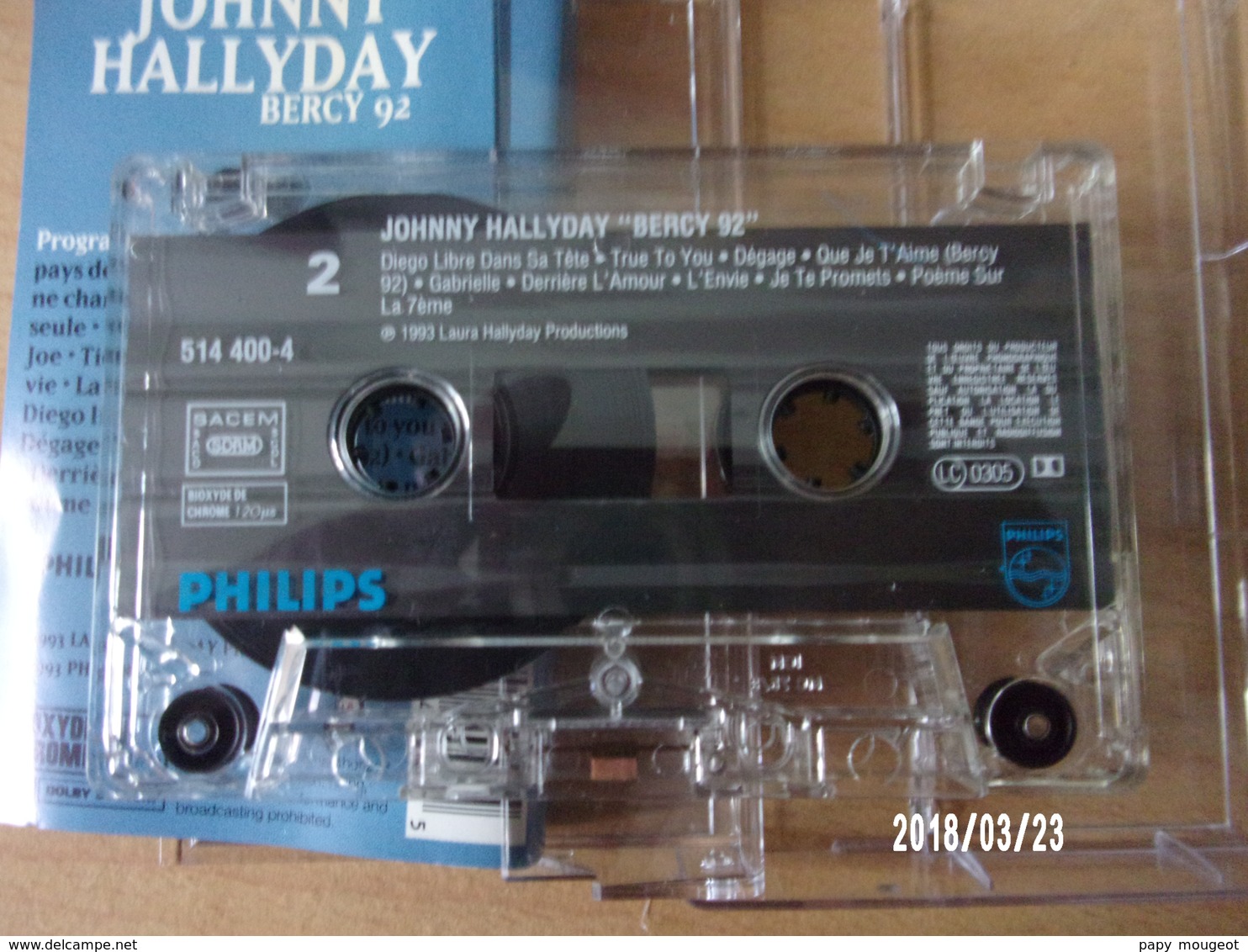 K7 - Johnny Hallyday - Bercy 92 - Audio Tapes