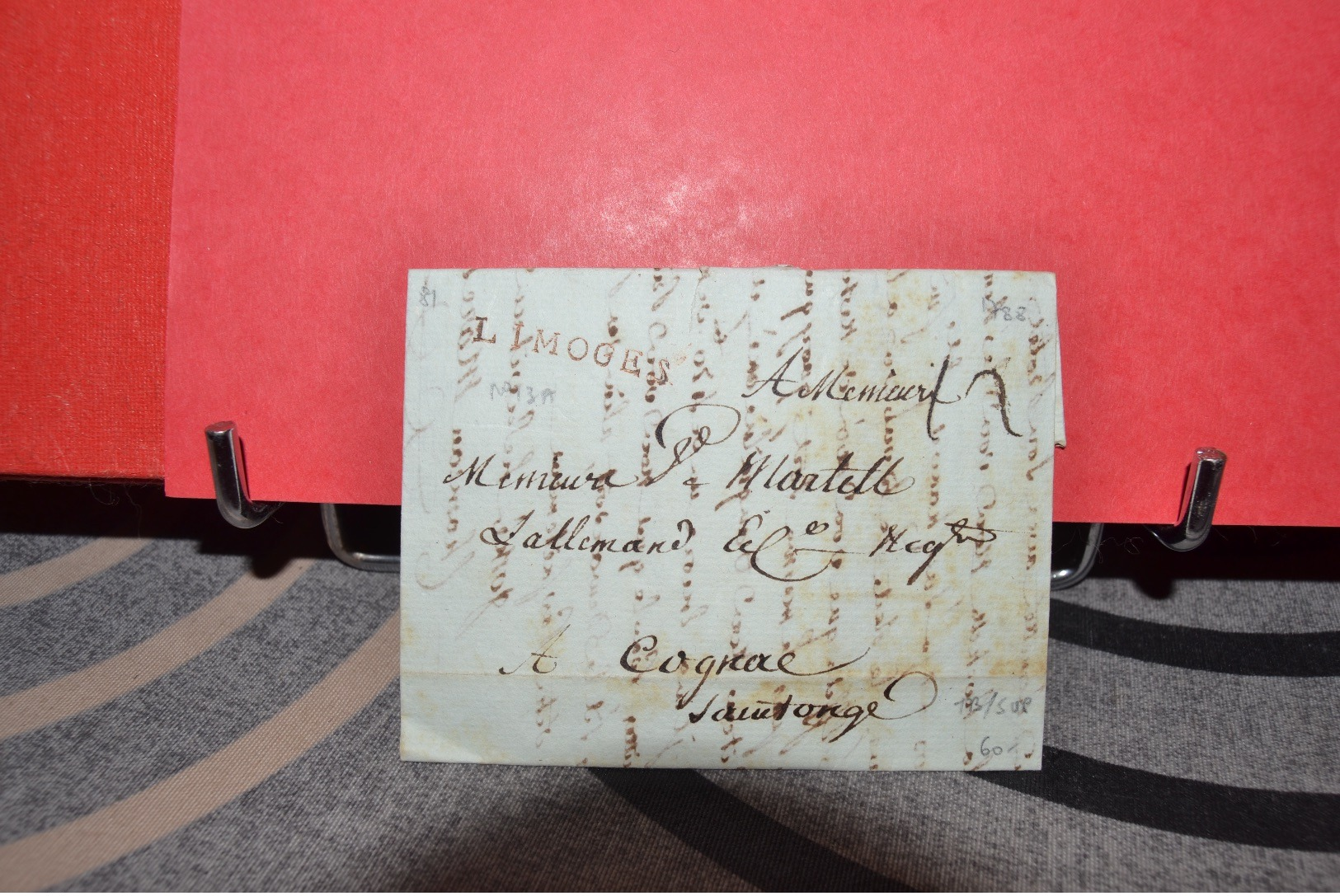 LETTRE XVIIIÉ DU 17 JUIN 1788 CACHET EN ROUGE LIMOGES .COGNAC SAINTONGE - 1701-1800: Precursori XVIII