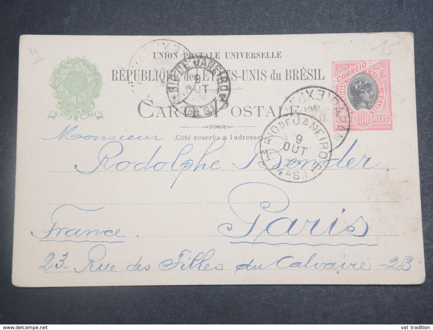 BRÉSIL - Entier Postal De Coritiba Pour Paris En 1904 - L 15138 - Entiers Postaux