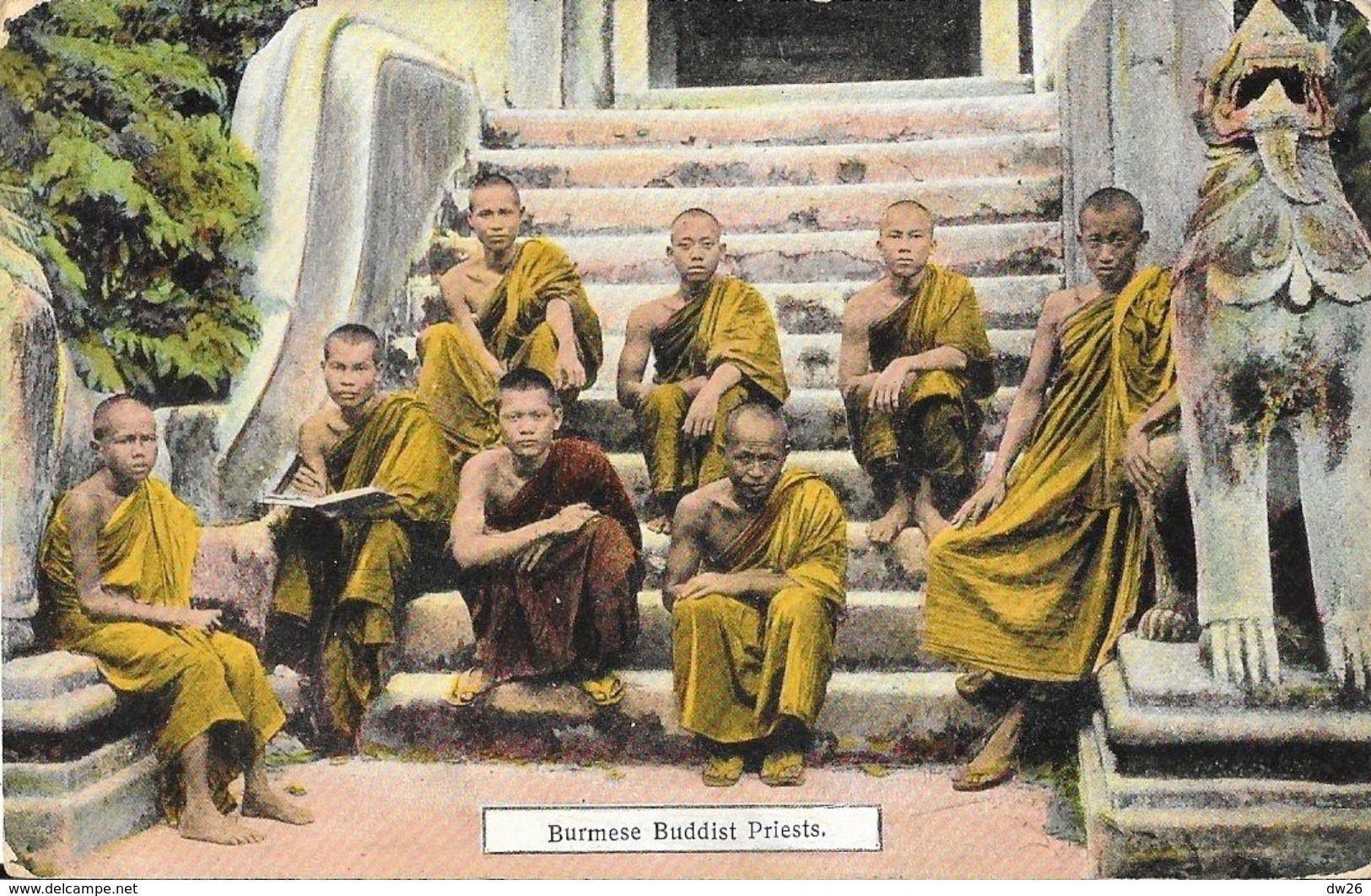 Burma Birmanie - Burmese Buddist Priests - Copyright D.A. Ahuja, Rangoon - Myanmar (Birma)