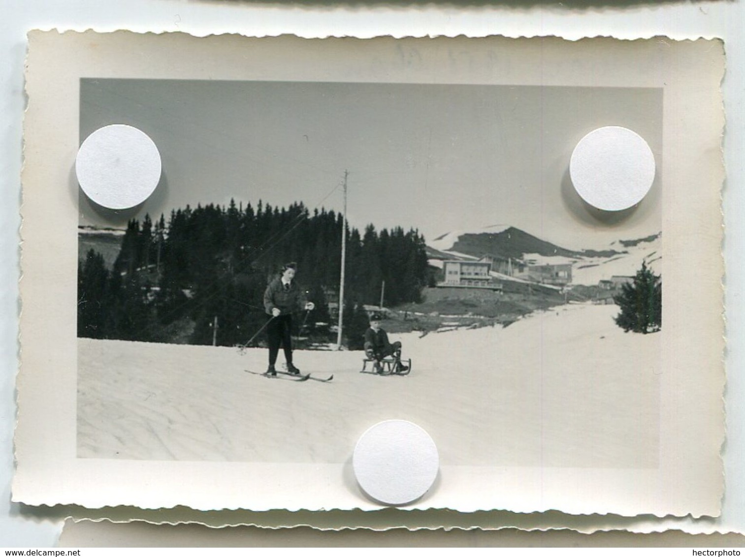 CHAMROUSSE 1953 50s Isère 38 Station Ski Luge LOT 3 Photos Id Dos Garçon - Places