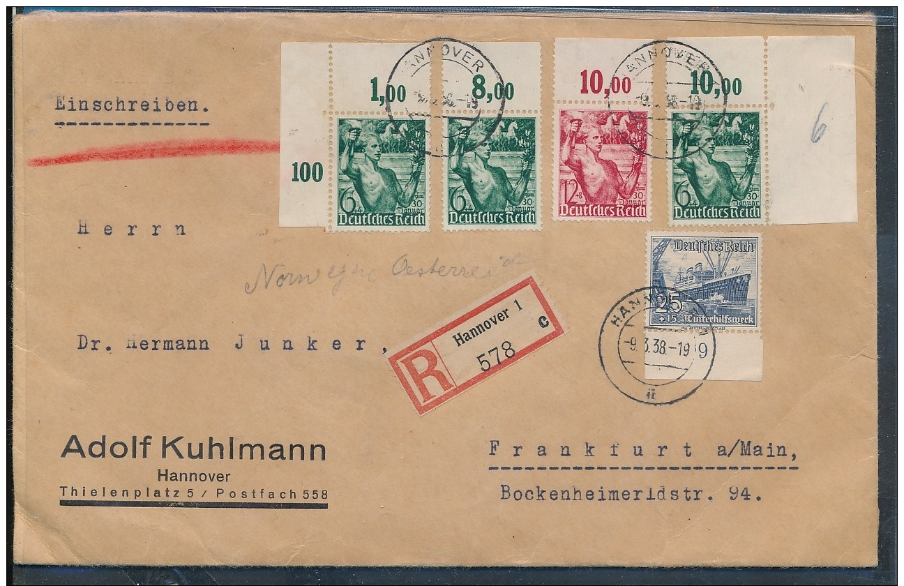D.-Reich Hannover -Beleg ....   (ze8040 ) Siehe Scan - Briefe U. Dokumente