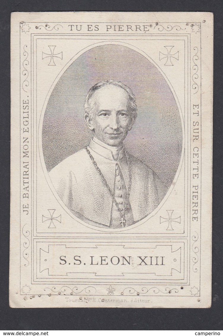 Pape Pope Léon XIII Image Pieuse Religieuse Santini Holy Card Devotieprint - Images Religieuses